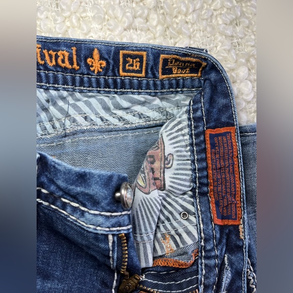 Rock Revival. Donna Bootcut Medium Distressed Wash Denim Jean. Size 26. - Picture 6 of 12